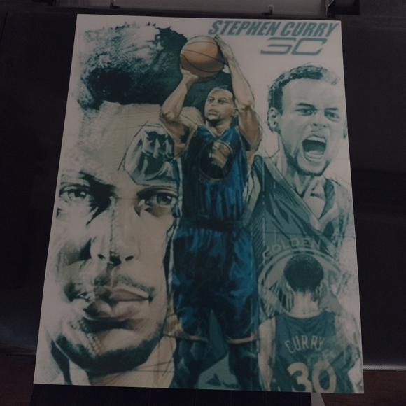 STEPHEN CURRY WARRIORS NBA BASKETBALL 8.5x11 COLOR ART GLOSSY WALL POSTER NEW! - Picture 5 of 5